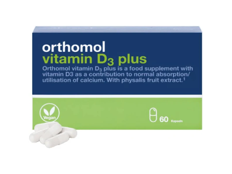 Orthomol Vitamin D3 Plus Вітаміни та мінерали для кісткового скелету та структури кісток №60