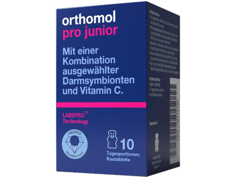 Orthomol Pro Junior жувальні ведмедики для підтримки дитячого кишечника 10 днів