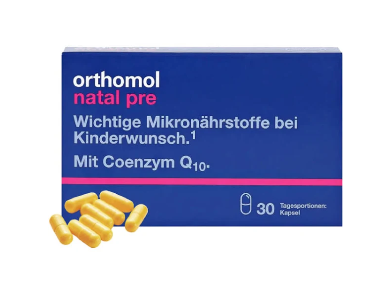 Orthomol Natal pre капсули, вітаміни для планування вагітності 30 днів