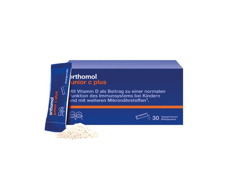Orthomol Immun Junior directgranulat Вітаміни та мінерали Малина —Лайм (сила імунітету Вашої дитини) 30 днів