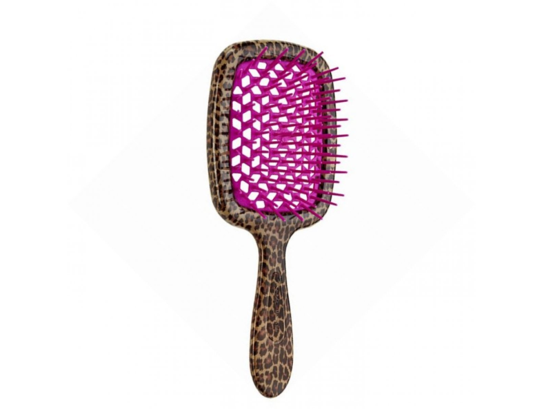 Janeke Superbrush Sp230 Mac Гребінець для Волосся Леопардовий із Рожевим