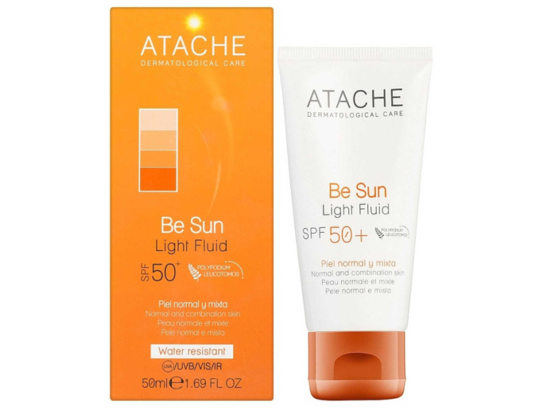 ATACHE BE SUN Light Fluid SPF 50+ Омолаживающий солнцезащитный флюид для всех типов кожи 50 мл