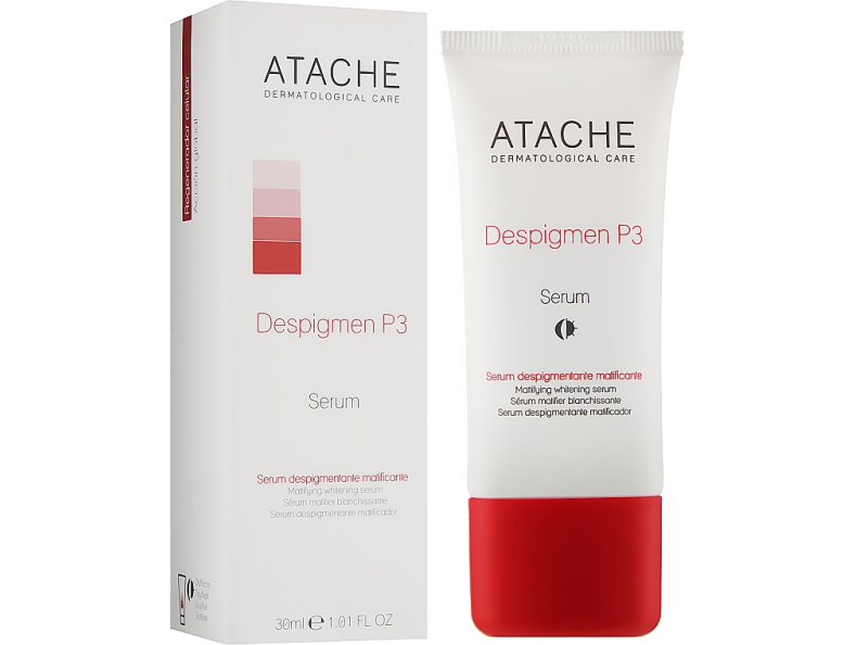 ATACHE Depigment P3 Serum Депігментуюча ліпосомна сироватка з вітаміном С, арбутином та  коєвою кислотою 30 мл