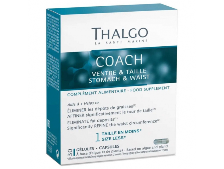 Thalgo Сoach Stomach & Waist, коуч для живота и талии, 30 капсул
