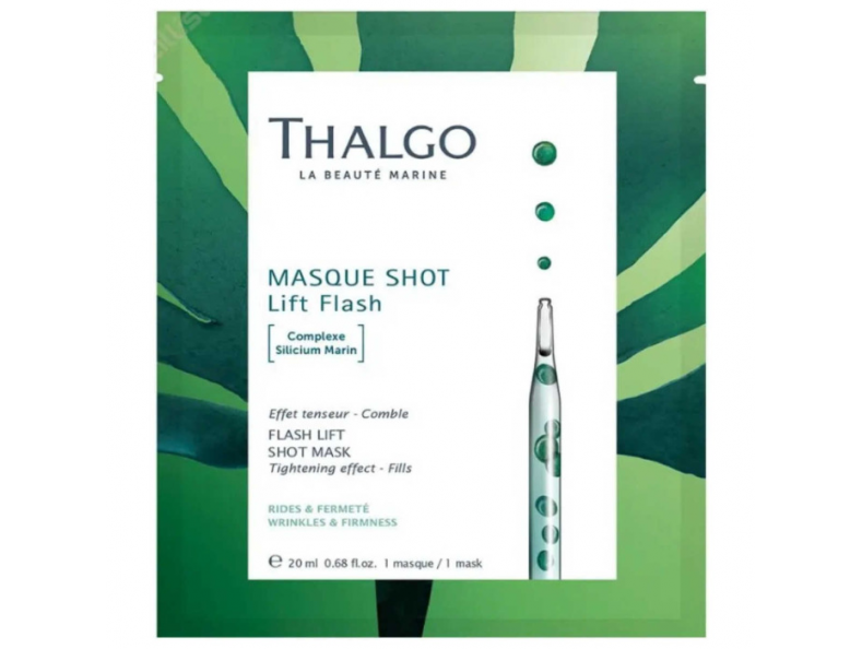 Thalgo Flash Lift Shot Mask, миттєвий ліфтінг для обличчя, 1*20