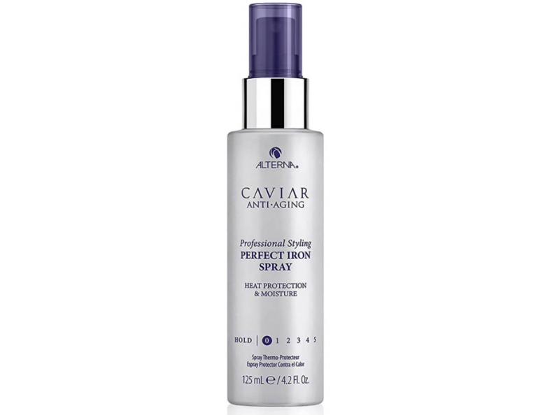 Alterna Caviar Anti-Aging Professional Styling Perfect Iron Spray, спрей для волос с экстрактом черной икры без сульфатов для использования с утюжком