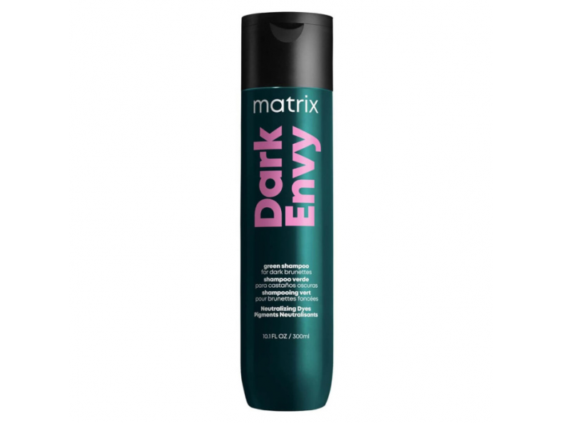 Matrix Dark Envy Green Shampoo, шампунь для нейтралізації небажаних червоних напівтонів волосся відтінків брюнет, 300мл