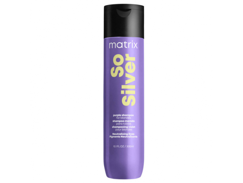 Matrix So Silver Purple Shampoo, шампунь для нейтралізації небажаних жовтих напівтонів волосся відтінків блонд, 300 мл