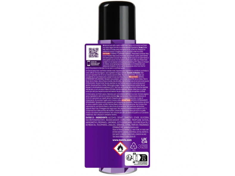 Matrix Builder Wax Spray, финишный воск-спрей для контроля и моделирования прически, 250 мл - фото 2
