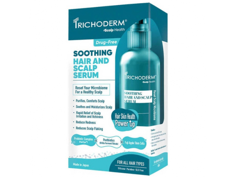 Trichoderm Scalp Soothing Serum, заспокійлива сироватка-спрей для чутливої шкіри голови, 60 мл